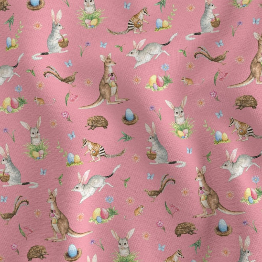 Pink Australian Bilby - Knit 220 Fabric