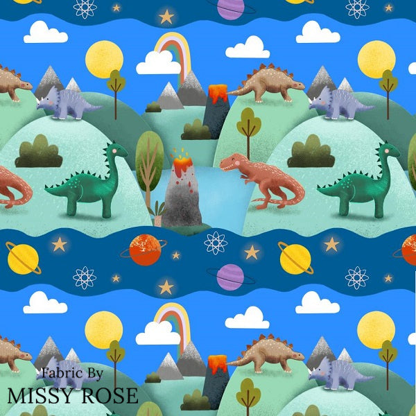 Linen Dino - Cotton Twill Fabric