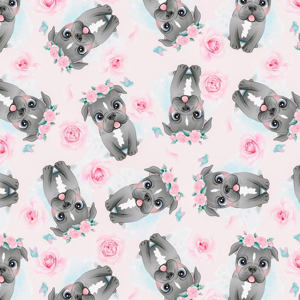 Pink Dog - Woven Fabric