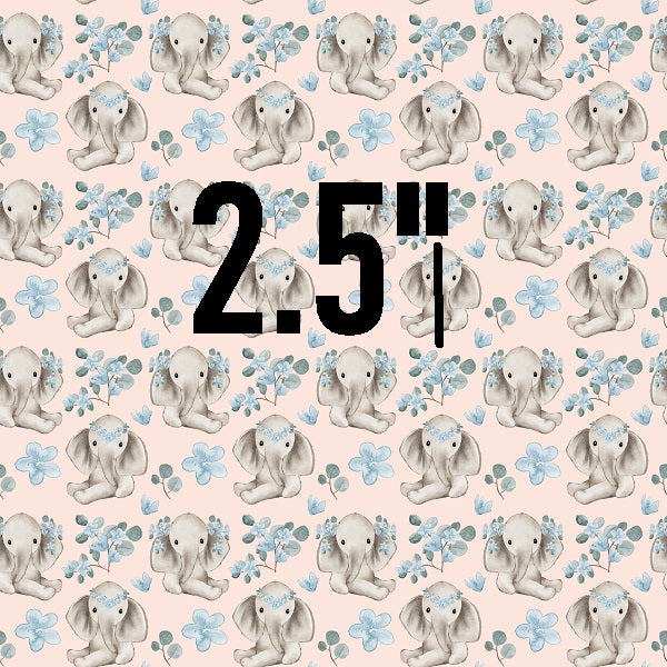Pink Elephant - French Terry Fabric