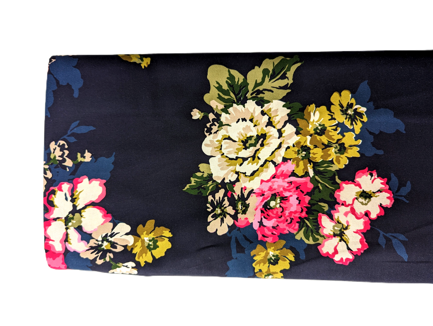 Navy Floral - By The Bolt - Woven Fabric