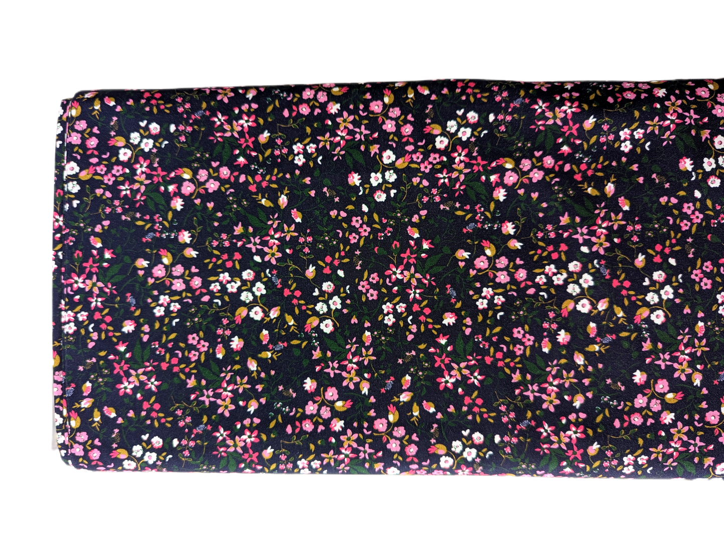 Navy Floral - By The Bolt - Woven Fabric