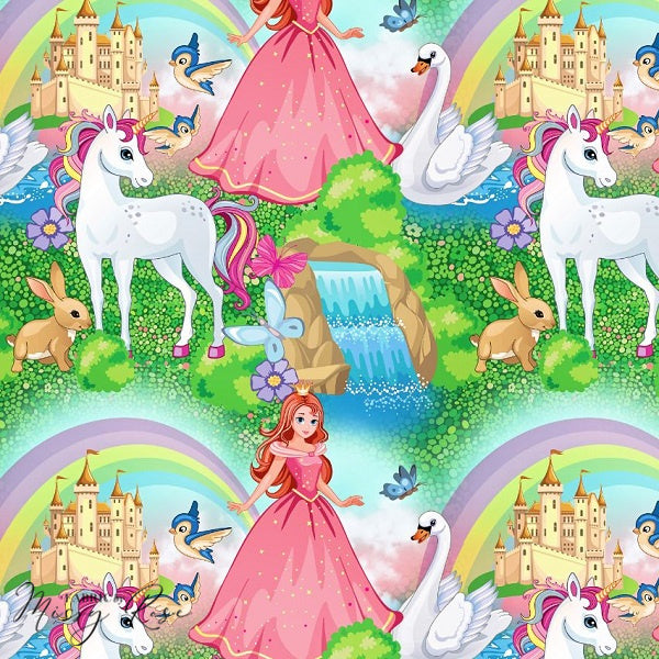 Princess Swan - Canvas Fabric