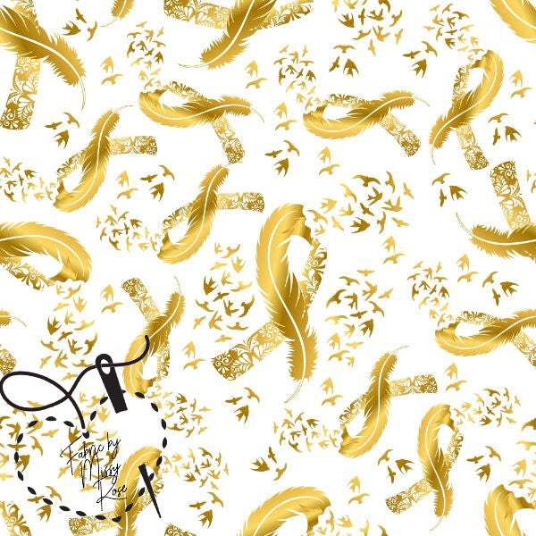 Gold Ribbon -  Knit 220 Fabric