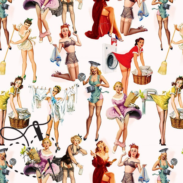 Vintage Pin Up -  Knit 220 Fabric