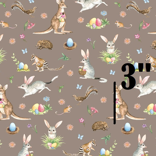 Chocolate Australian Bilby - French Terry Fabric