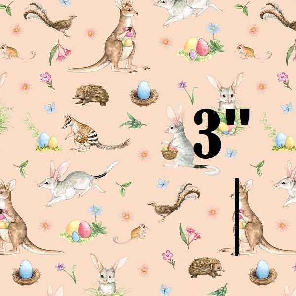 Peach Australian Bilby - French Terry Fabric