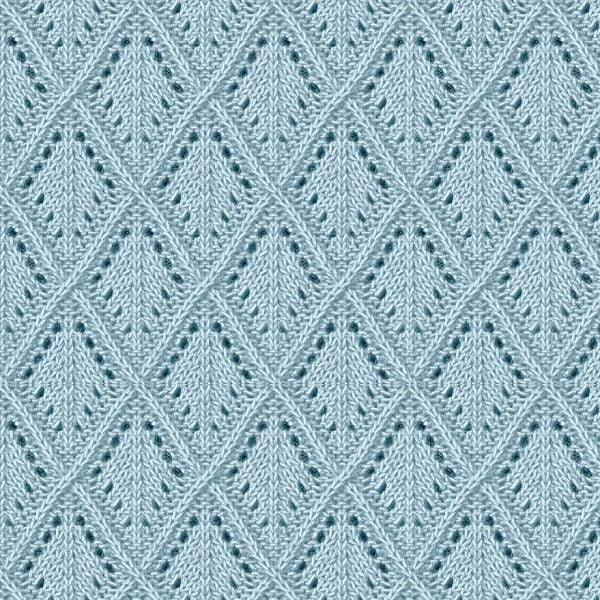 Knitted Blue Blanket Look - French Terry Fabric