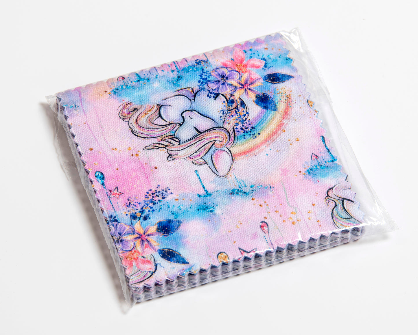 Charm Pack 10" x 10" 40 pieces - Quilting - Lilla Unicorn Fabric