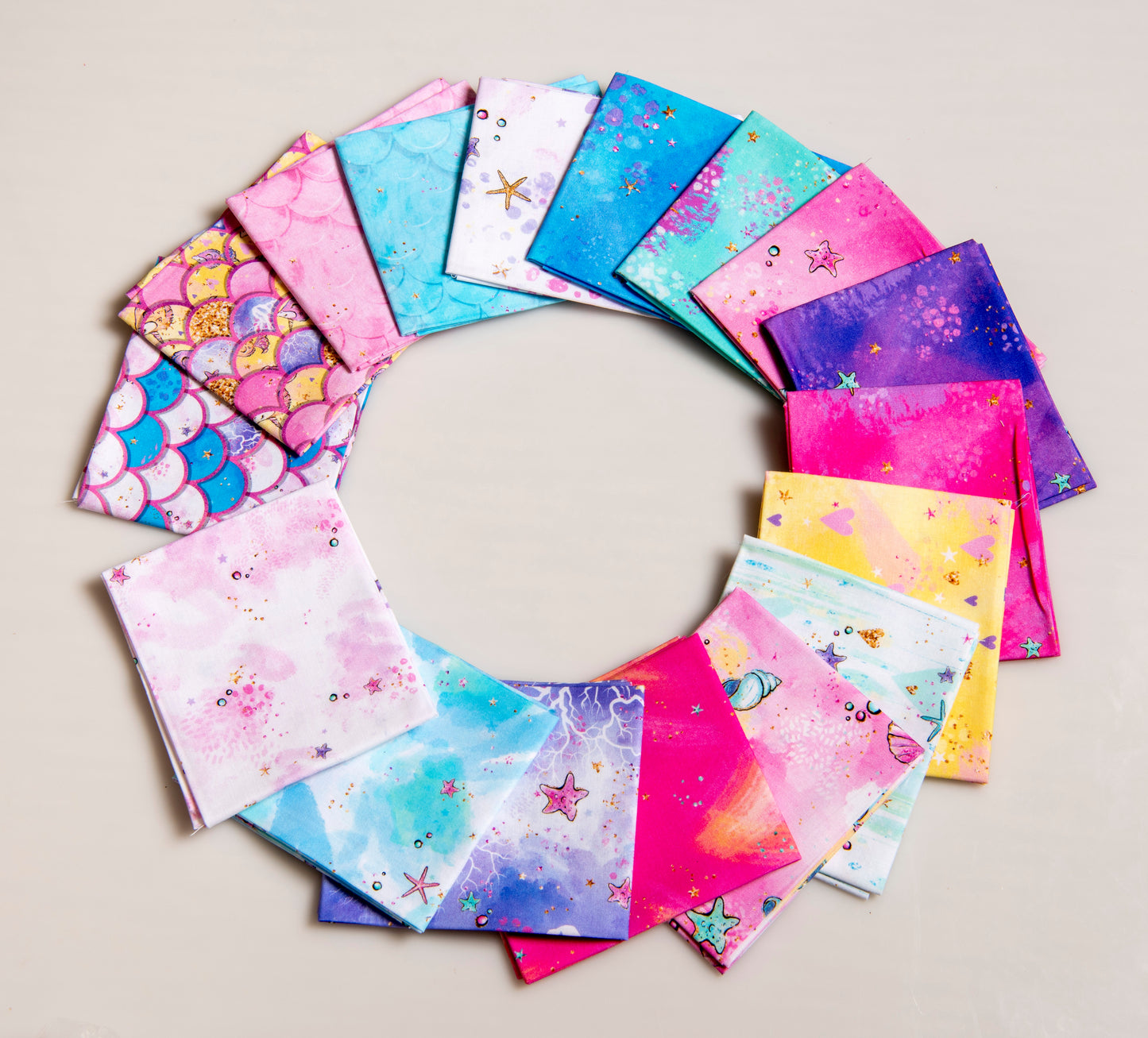Fat quarter bundle 20 pieces - Quilting - Melody Mermaid CO-ORD Fabric