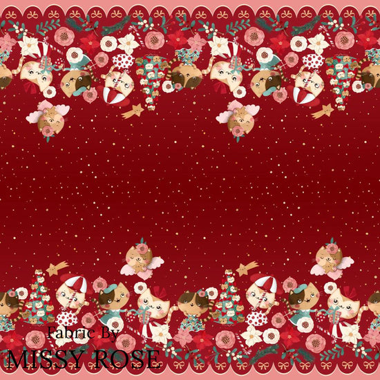 Christmas Cats - Woven Fabric