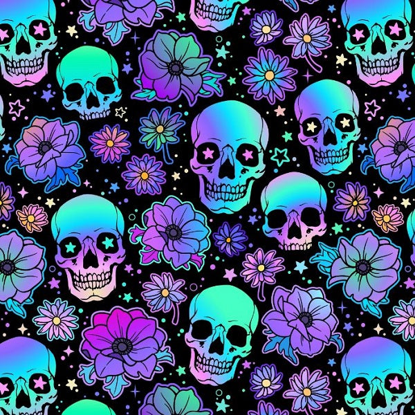 Neon Skull -  Knit 220 Fabric