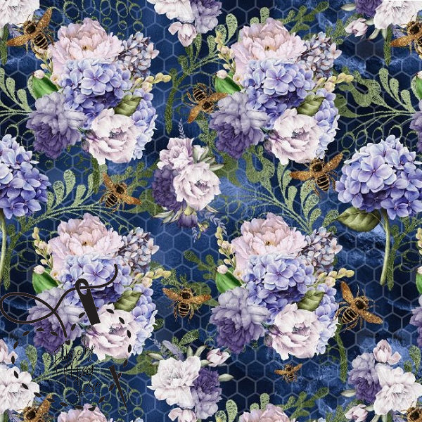 Navy Bee -  PUL Fabric