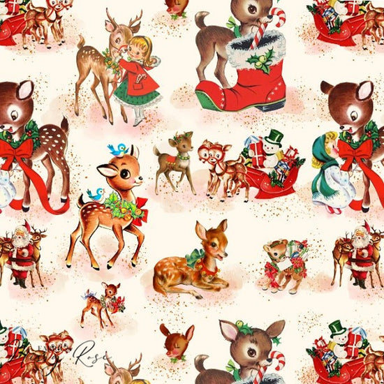 Vintage Deer - Woven Fabric