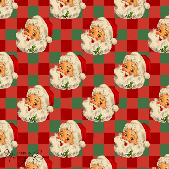 Checked Santa - Vinyl Fabric