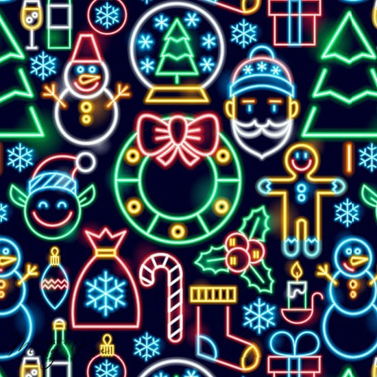 Neon Christmas -  Knit 180 Fabric