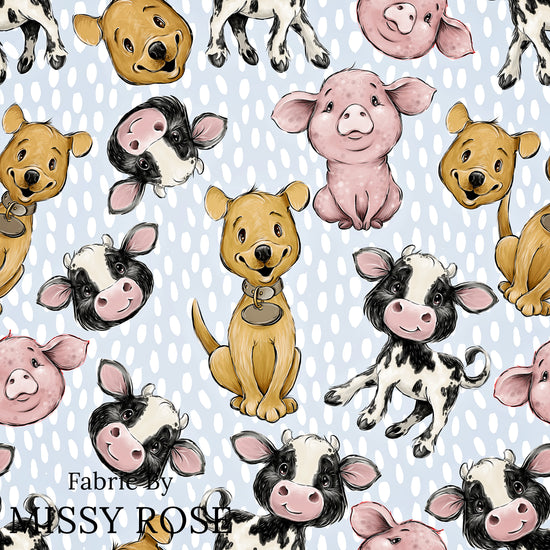 Blue Farm- Minky Fabric