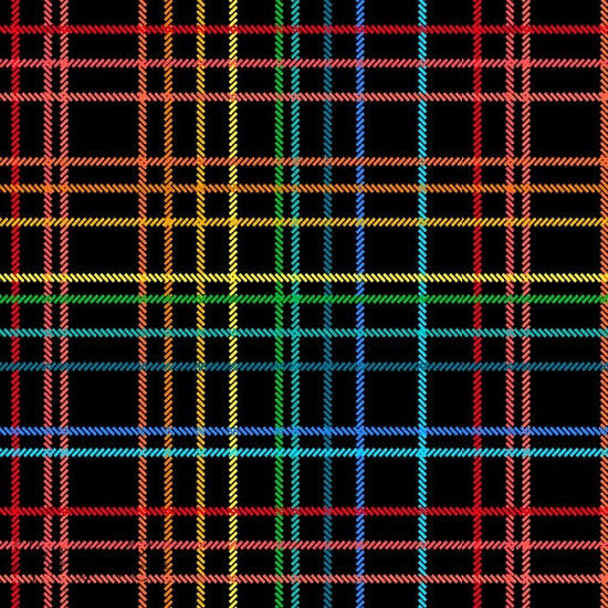 Rainbow Plaid - Brushed French Terry