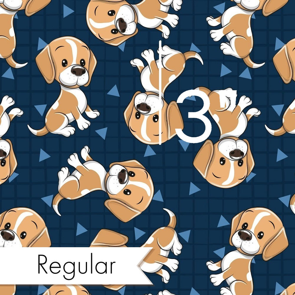 Navy Dogs - Woven Fabric