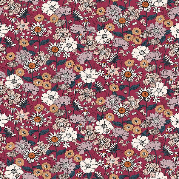 Scarlet Autumn - Woven Fabric - Indy Bloom