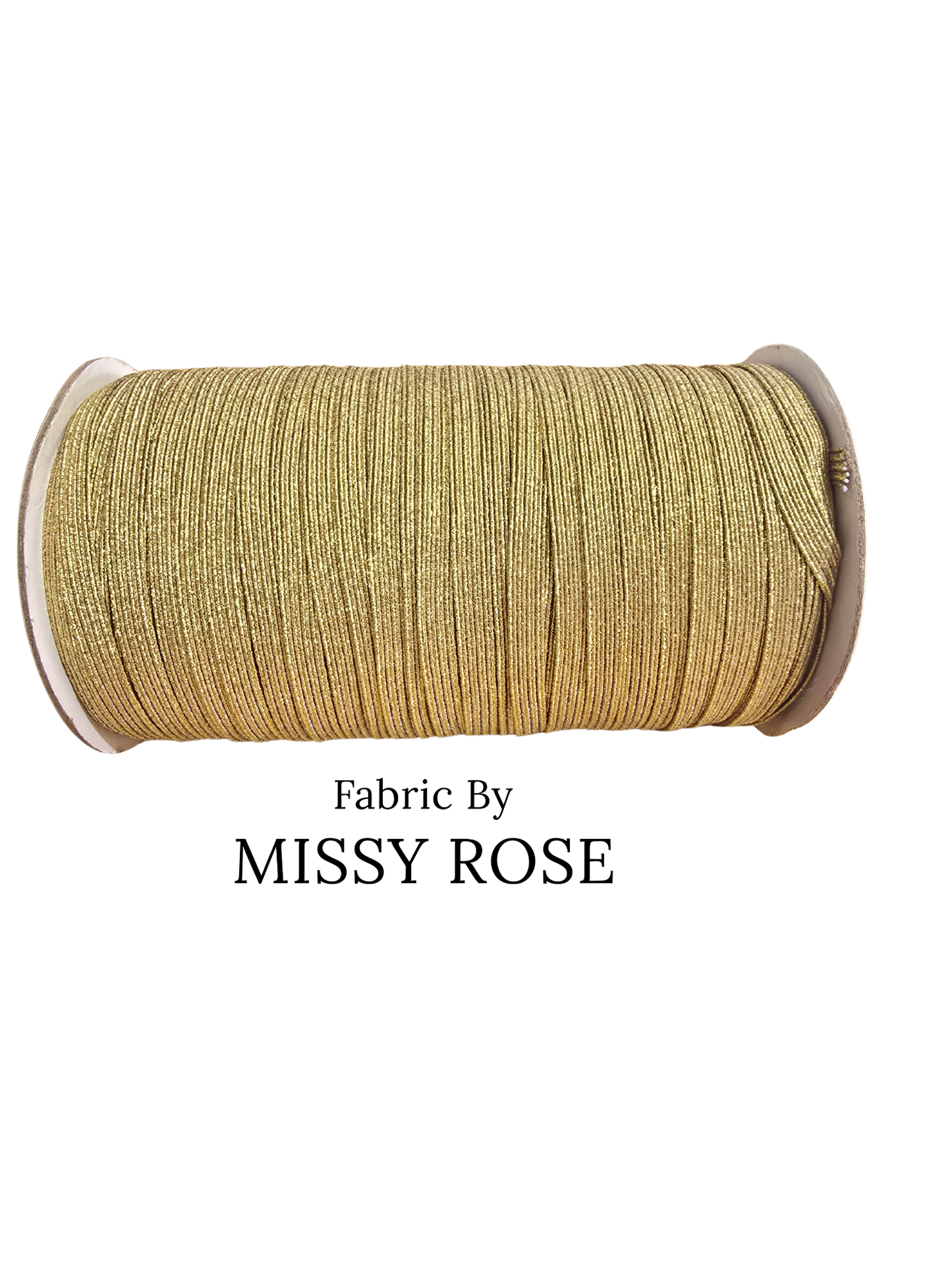 Gold Glitter Braided Elastic - 6mm