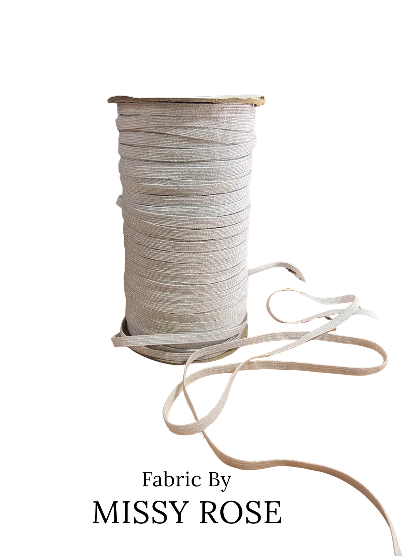 Snowflake Glitter Braided Elastic - 6mm