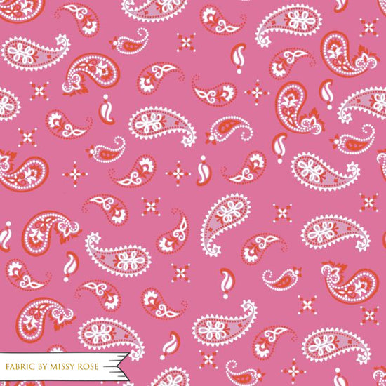 Load image into Gallery viewer, Pink Bandana Print -  Knit 220 Fabric
