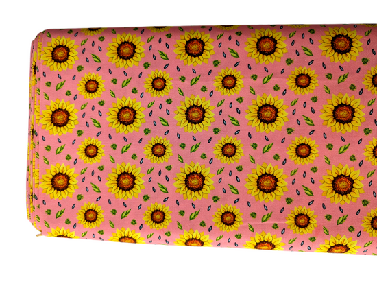 Pink Sunflower - By The Bolt - Woven Fabric