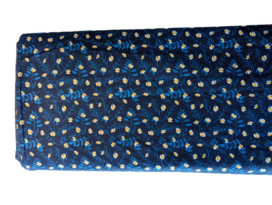 Navy Small Floral - By The Bolt - Woven Fabric