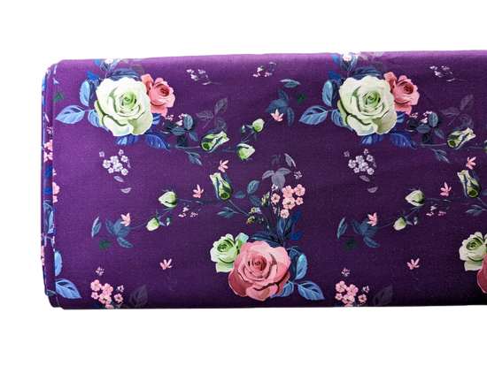 Purple Vintage Floral - By The Bolt - Woven Fabric