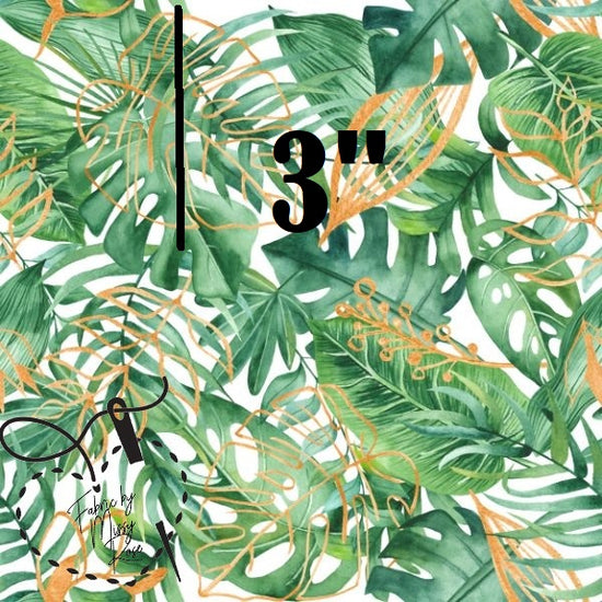 Green Tropical Leaves -  Knit 220 Fabric