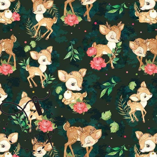 Woodland Deer - Knit 180 Fabric