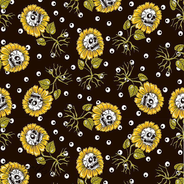 Ghoul Flower - Woven Fabric
