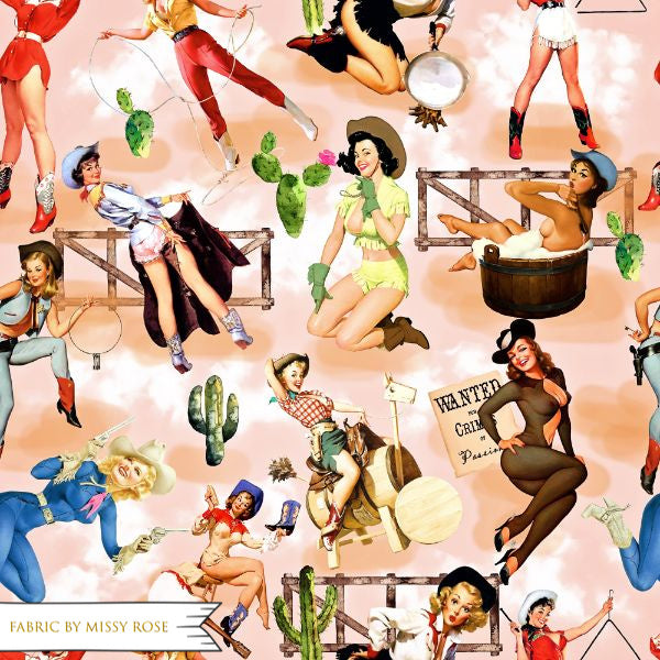Cowgirl Pinup -  Knit 220 Fabric