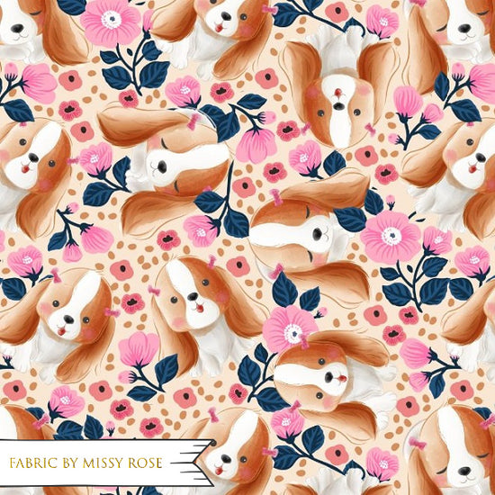 Floral Dog -  Knit 220 Fabric