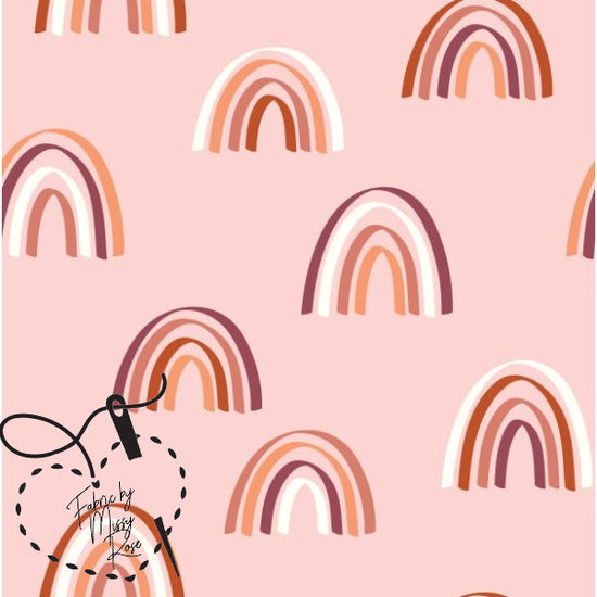 Pink Rainbow - French Terry Fabric