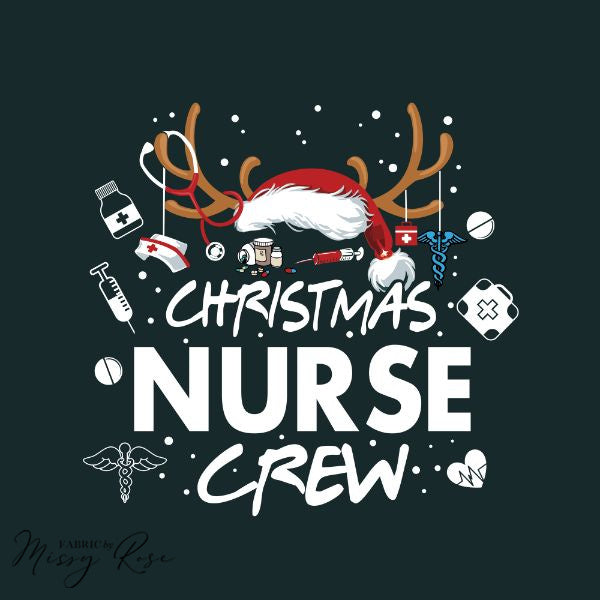 Christmas Nurse Adults  - Panel Fabric