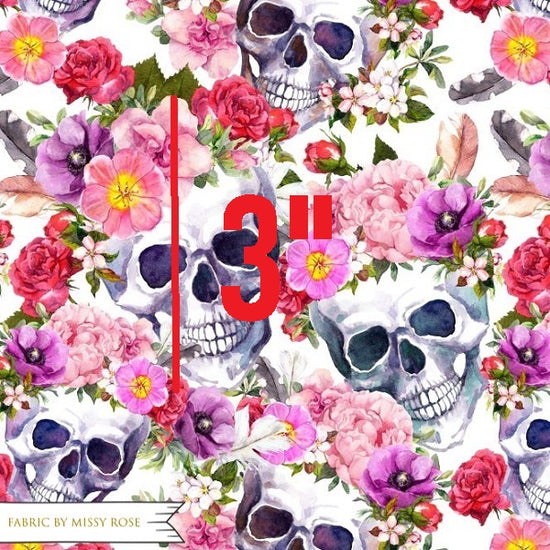 Floral Skull -  Knit 220 Fabric