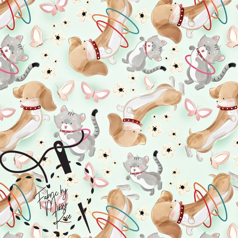 Cats and Dogs -  Knit 220 Fabric