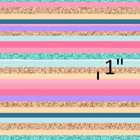 Load image into Gallery viewer, Glitter Stripes - French Terry Fabric
