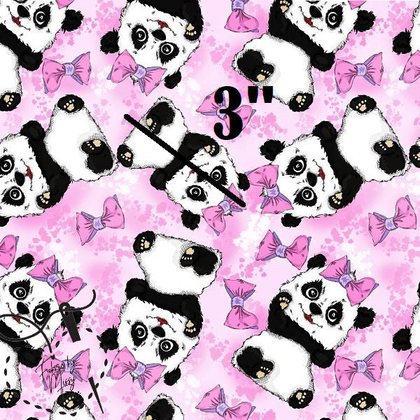 Load image into Gallery viewer, Pink Panda Bear - Woven Fabric
