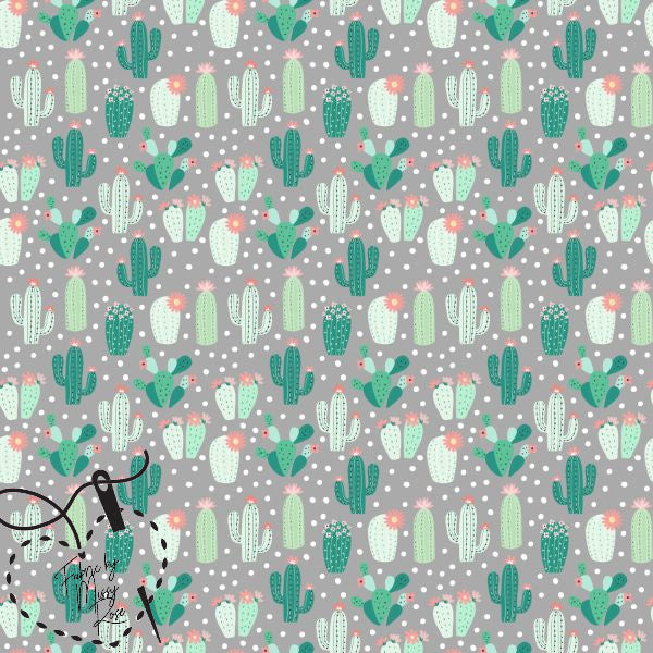 Load image into Gallery viewer, Grey Cactus -  Knit 220 Fabric
