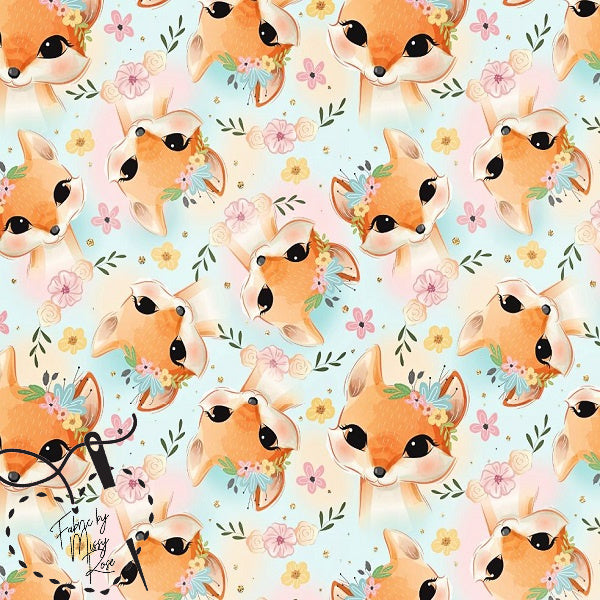 Cute Fox - French Terry Fabric