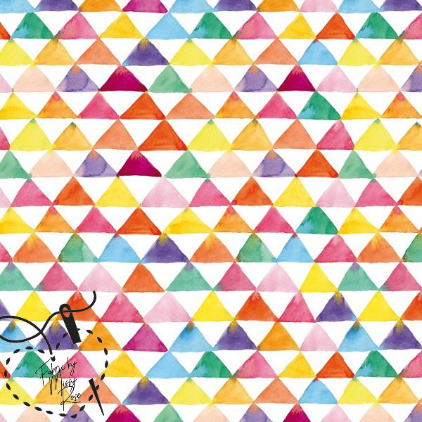 Load image into Gallery viewer, Colourful Triangle -  Knit 220 Fabric
