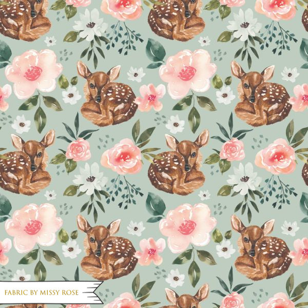 Woodland Deer - French Terry Fabric
