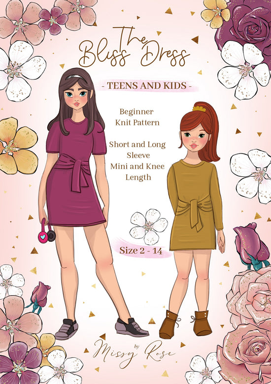 Missy Rose Bliss Dress - Children's and Teens PDF Sewing Pattern