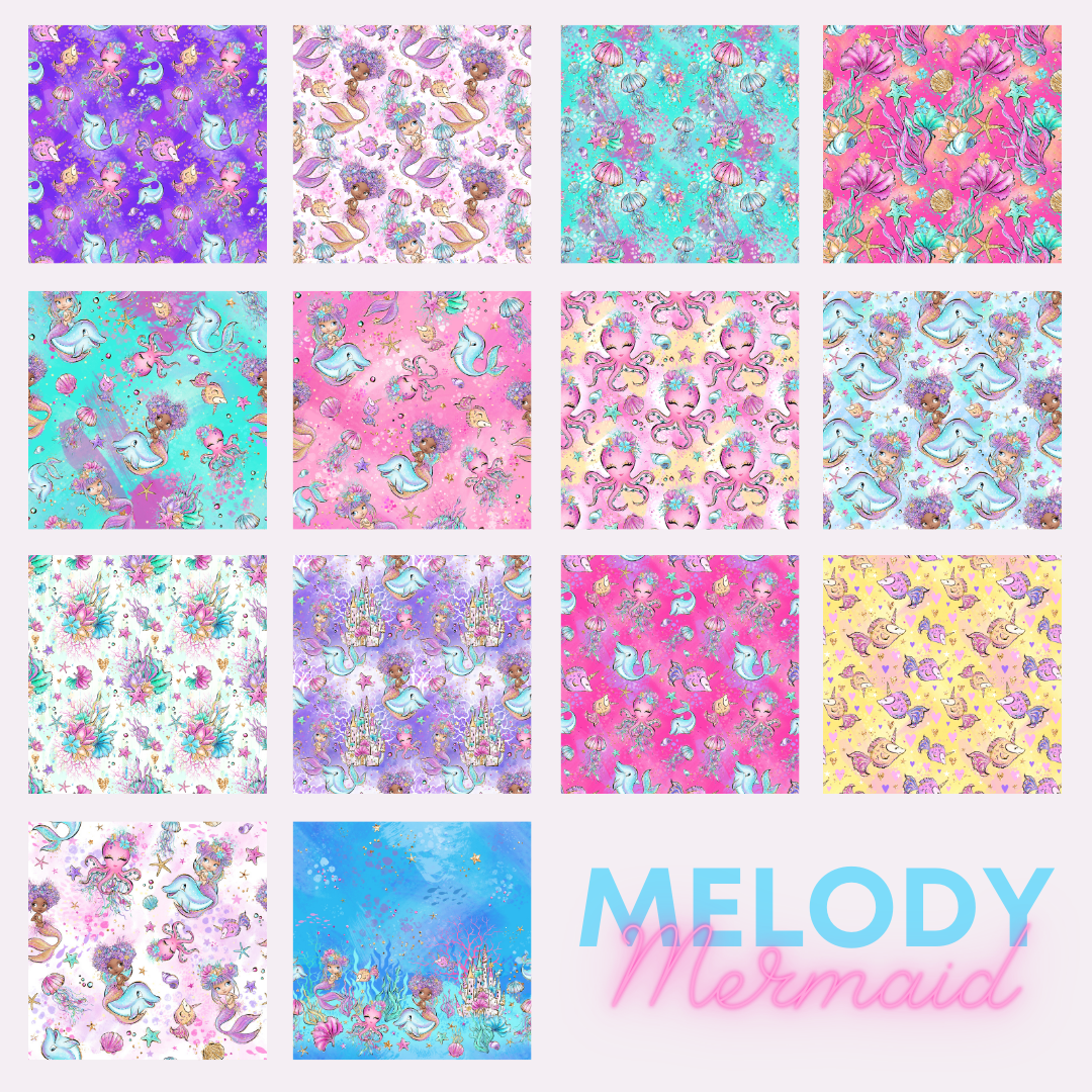 Fat quarter bundle 20 pieces - Quilting - Melody Mermaid Fabric