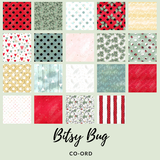 Fat quarter bundle 20 pieces - Quilting - Bitsy Bug CO-ORD Fabric