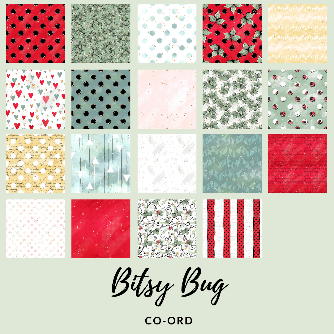 Jelly Roll 20 pieces - Quilting - Bitsy Bug CO-ORD Fabric