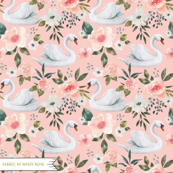 Load image into Gallery viewer, Pink Swan -  Knit 220 Fabric
